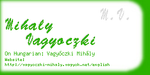 mihaly vagyoczki business card